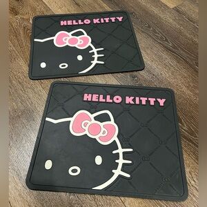 Hello Kitty Black and Pink car floor mat 2 total